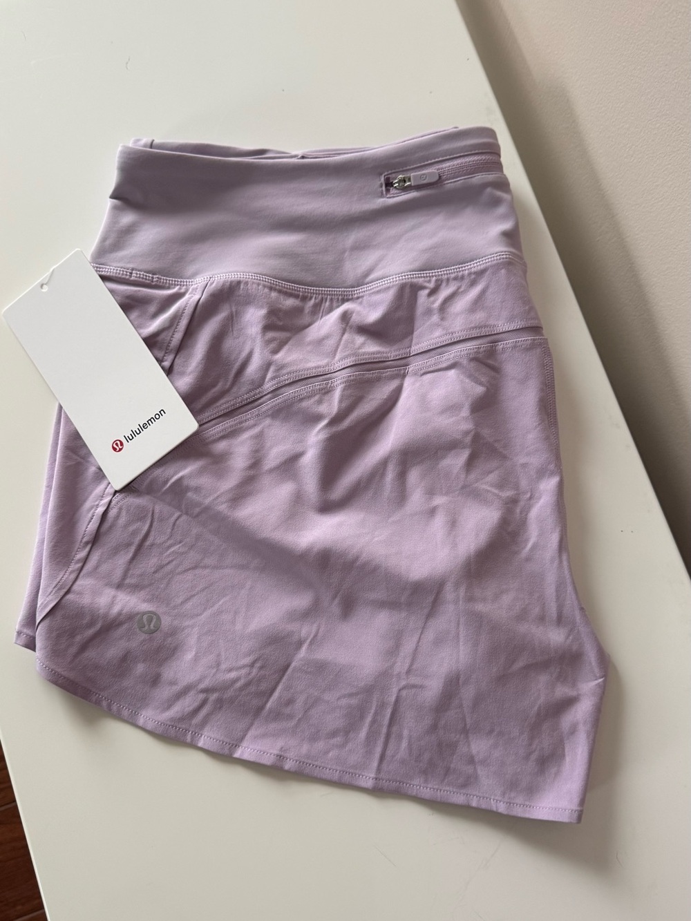 LULULEMON Size XL/12 speed up high rise short 4” mesh vent lilac play NWT